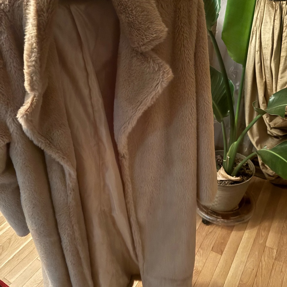 Boohoo teddy Tan Faux Fur Jacket